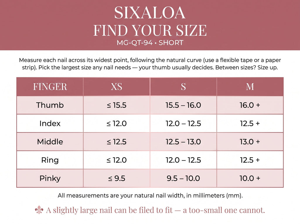 Sixaloa size chart — find your size