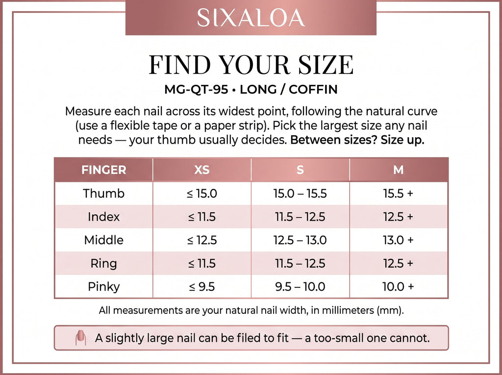 Sixaloa size chart — find your size